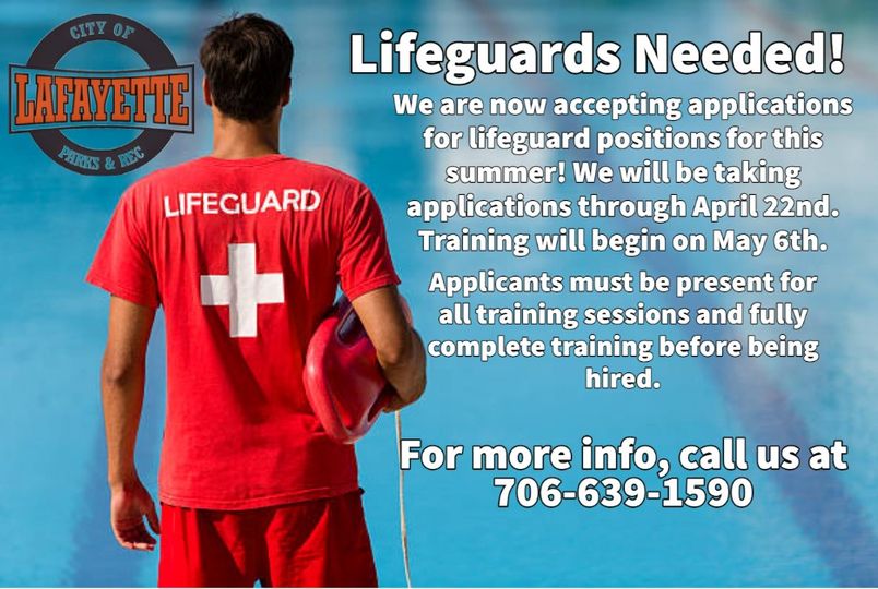 City of LaFayette Parks and Rec Hiring Lifeguards Discover Walker