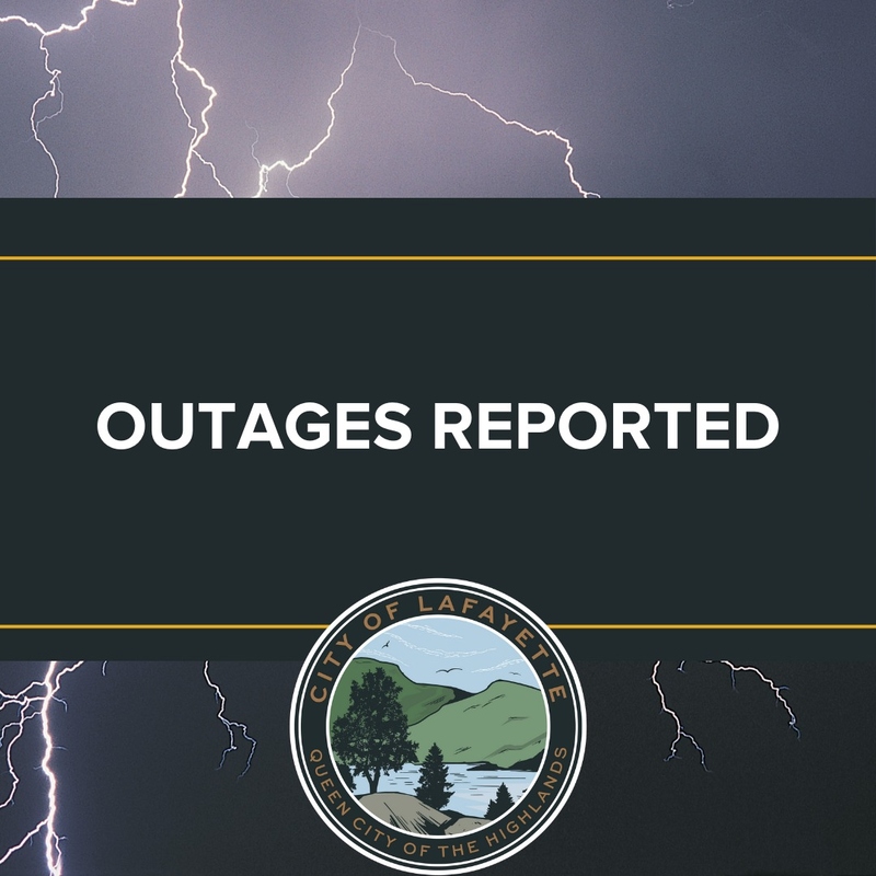 Power Outages in City of LaFayette Due to Storm